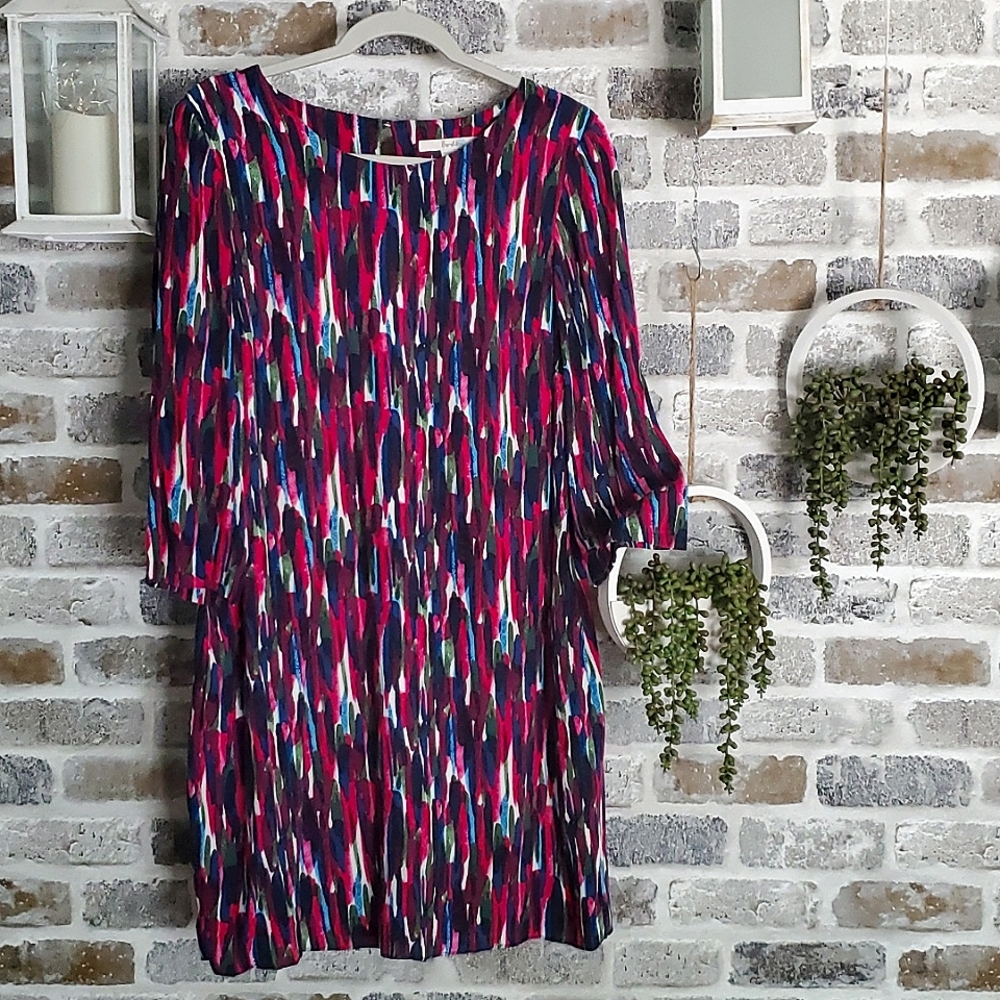 Boden Watercolor print Shift Dress, Women's US8R